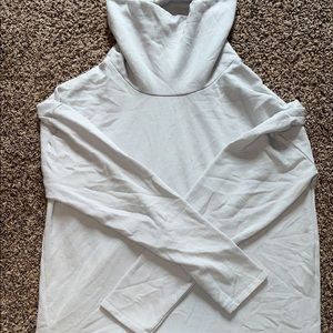 Fuzzy turtleneck long sleeve shirt